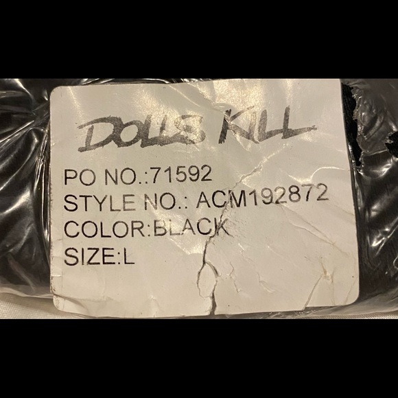 DOLLS KILL - CURRENT MOOD - Devious High Security utility Skirt in Black - Picture 6 of 8